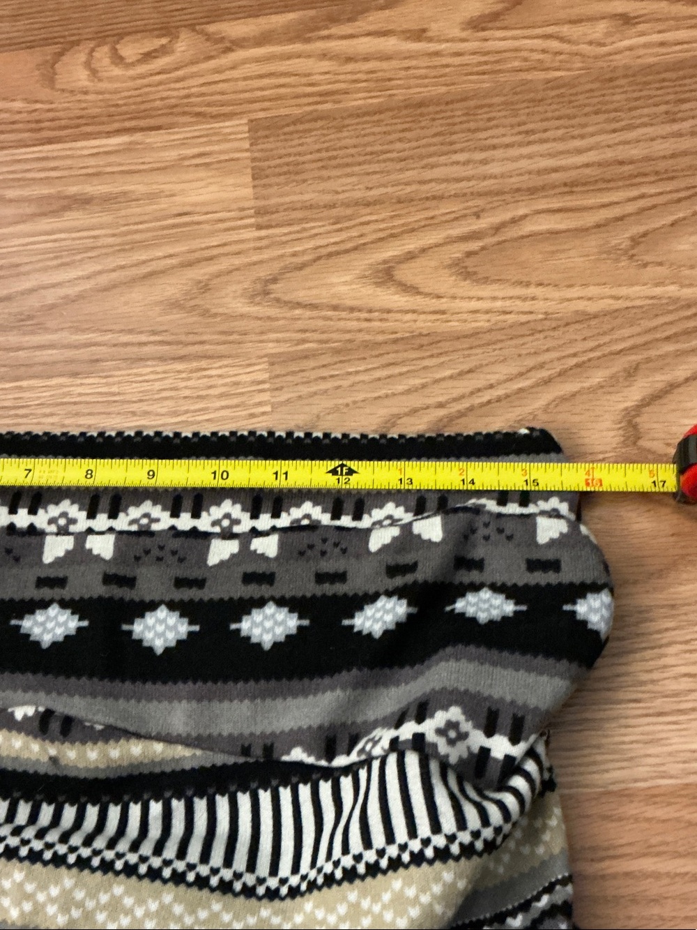 Poof! Striped Aztec Maxi Skirt in Black, Cream & Gray Size Large - Picture 4 of 5